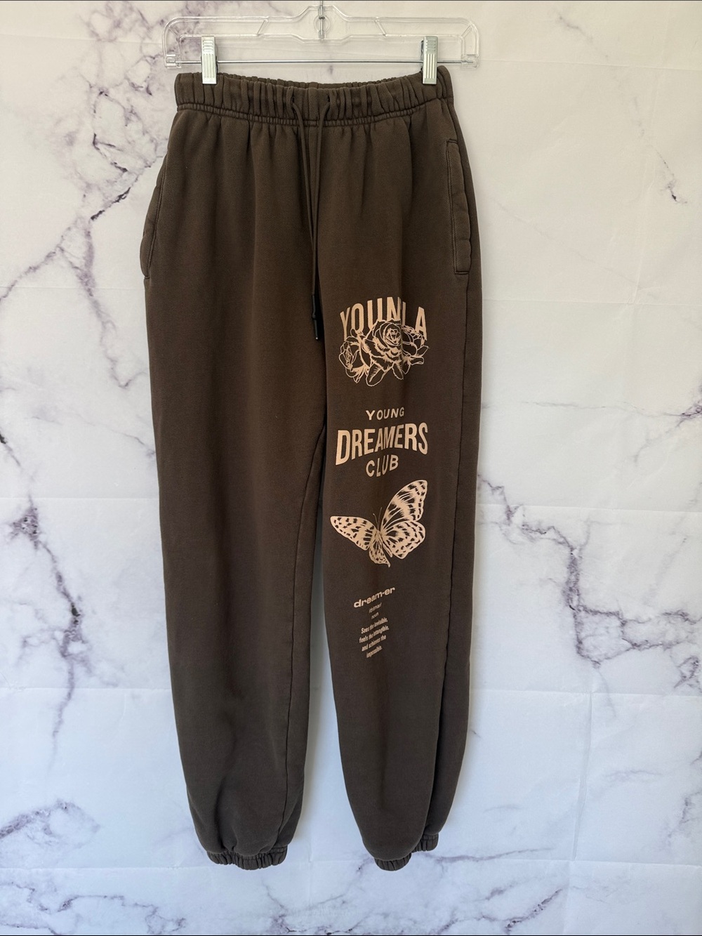 YOUNGLA W211 Dreamers Joggers Dusty Mauve Size Small - Picture 3 of 7